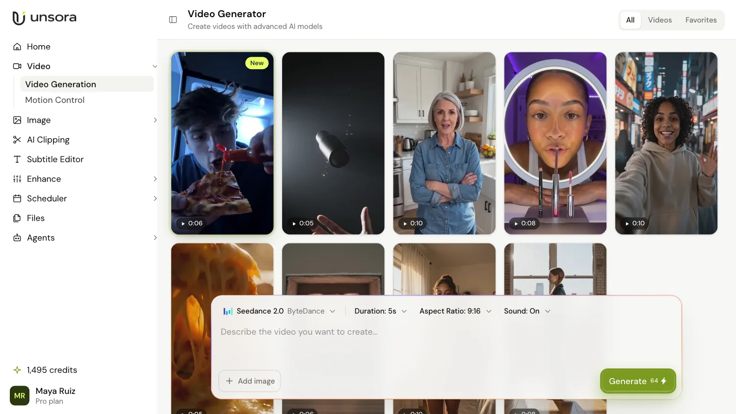 Video Generator using Unsora: make it in the browser